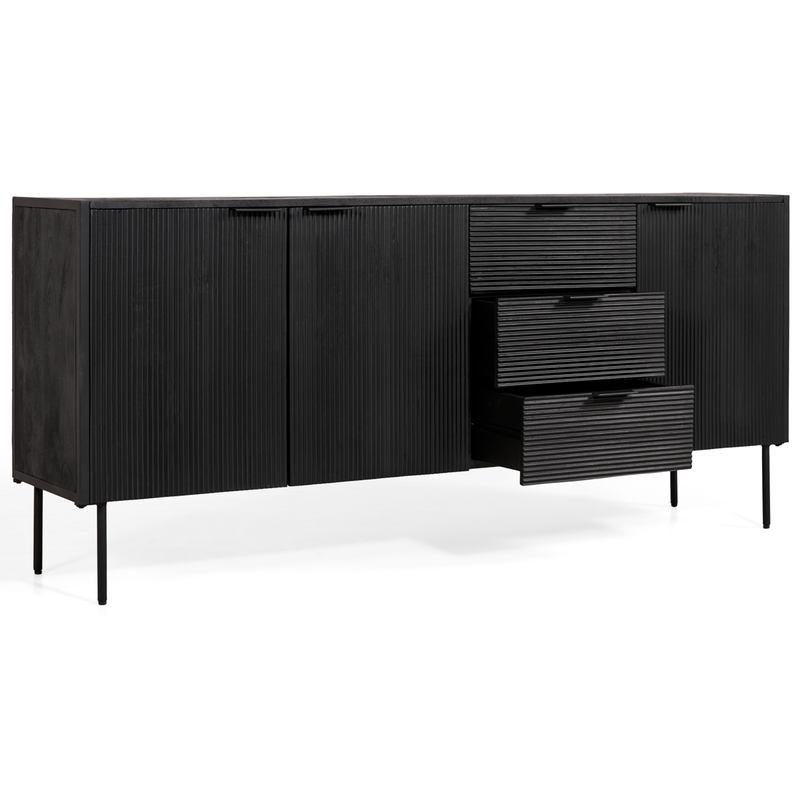 Pristina Dressoir Zwart 150 cm