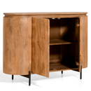 TV cabinet Boaz Black with doors and a drawer | 150 cm