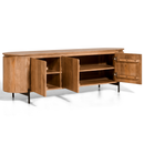 TV cabinet Boaz Black with doors and a drawer | 150 cm