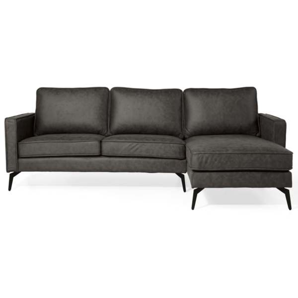 Corner sofa Jackson Right – Micro leather Anthracite