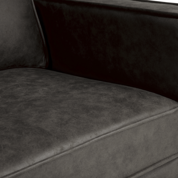 Corner sofa Jackson Left – Micro leather Anthracite 