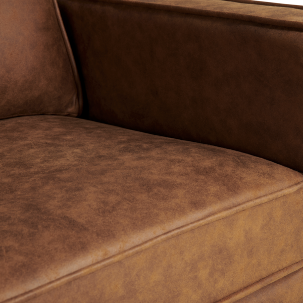 Corner sofa Jackson Left – Micro leather Cognac 