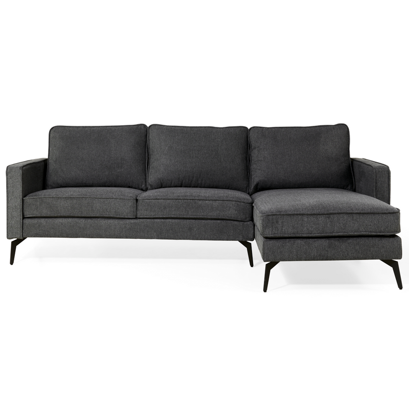 Ecksofa Jackson Right – Leinen Anthrazit