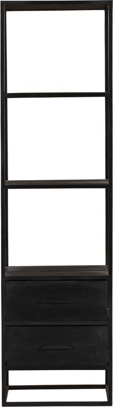 Bookcase Deventer Black 2 drawers | 55 cm