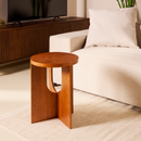 Bijzettafel Oscar – Walnoot Ø40cm