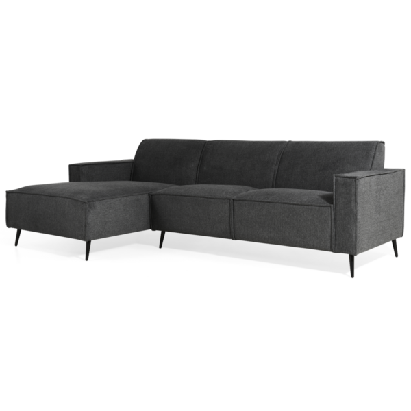 Corner sofa Kate Left – Linen Anthracite