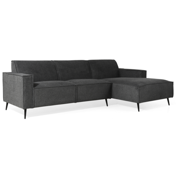 Corner sofa Kate Right – Linen Anthracite