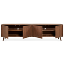 TV cabinet Boaz Black with doors and a drawer | 150 cm