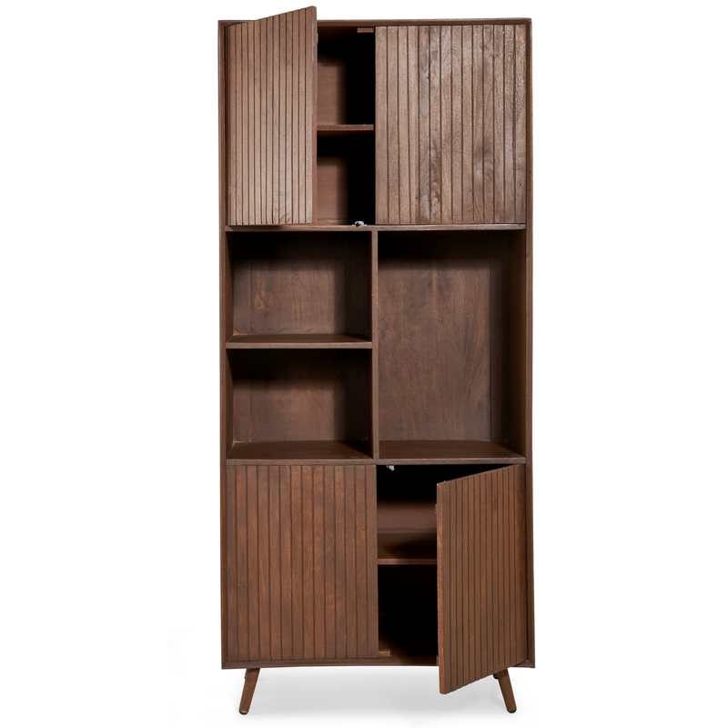 TV cabinet Boaz Black with doors and a drawer | 150 cm