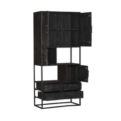 Denver Black Shelving Unit | 90 cm