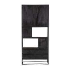 Denver Black Shelving Unit | 90 cm