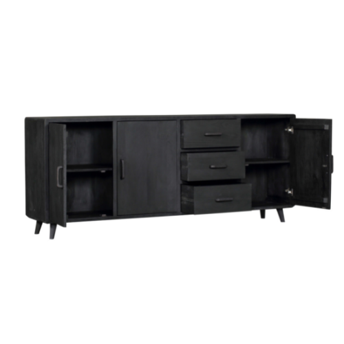 Sideboard Omaha Schwarz | 220 cm