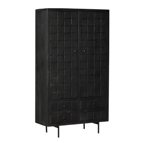 Schrank Brandy Schwarz | 100 cm