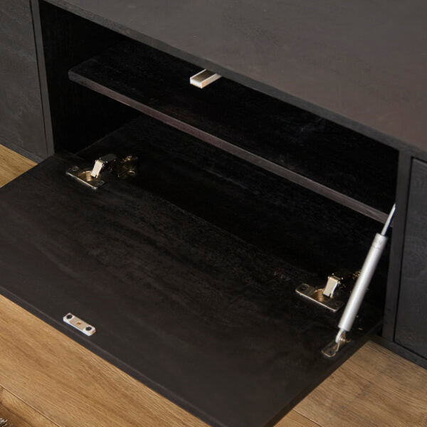 Floating TV cabinet Vision Black | 200 cm