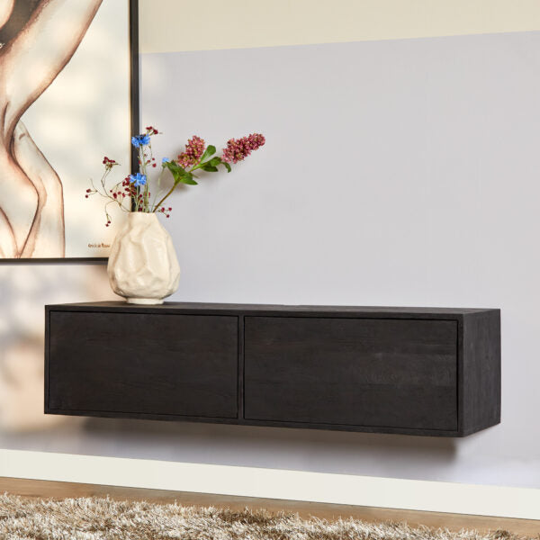 Floating TV cabinet Vision Black | 120 cm