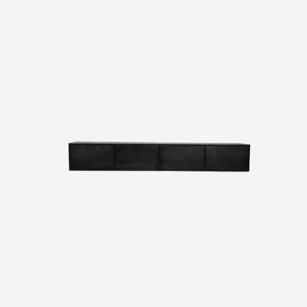 Floating TV cabinet Vision Black | 200 cm