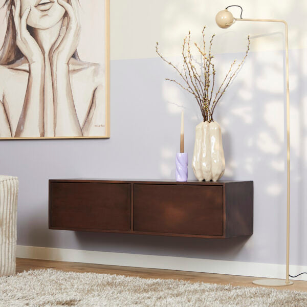 Floating TV cabinet Vision Walnut | 120 cm