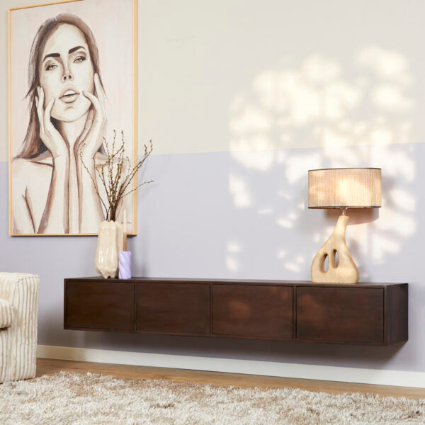 Floating TV cabinet Vision Walnut | 200 cm