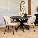 Eettafel Denver Zwart | 130 cm | Rond