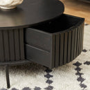 Salontafel Madison zwart | 80 cm | Rond