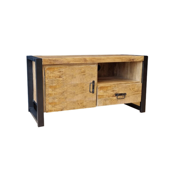 Boaz TV cabinet with door and open compartment | 110 cm