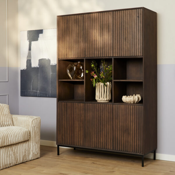 Madison XL Walnut Shelving Unit | 135 cm