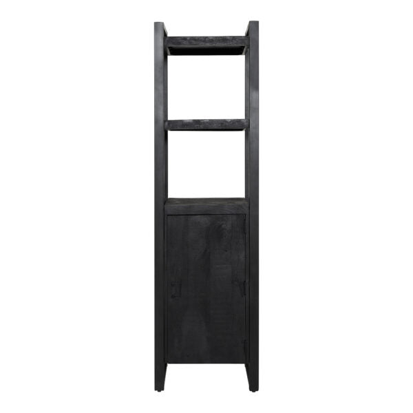 Bookcase Boaz Black 1 door | 55 cm