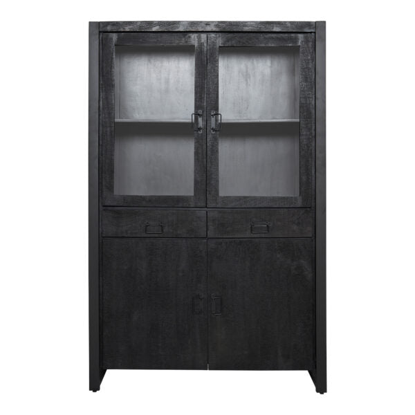 Vitrine Boaz Schwarz | 115 cm