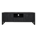 TV cabinet Boaz Black with doors and a drawer | 150 cm