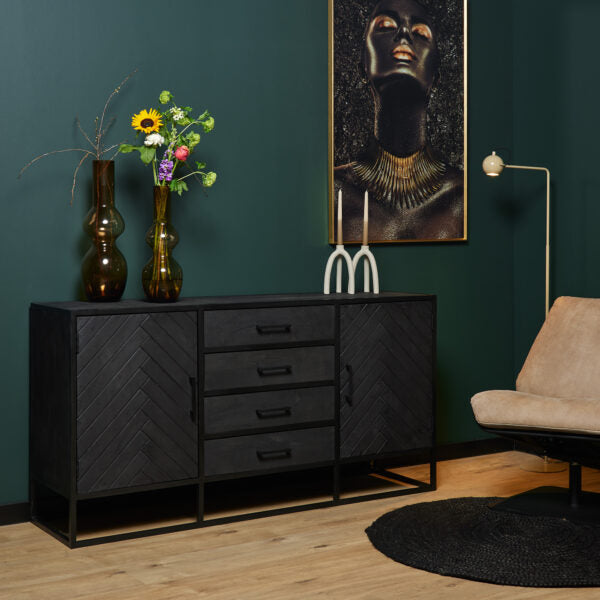 Sideboard New York Black | 165 cm