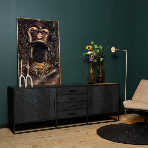 Sideboard New York Black | 210 cm