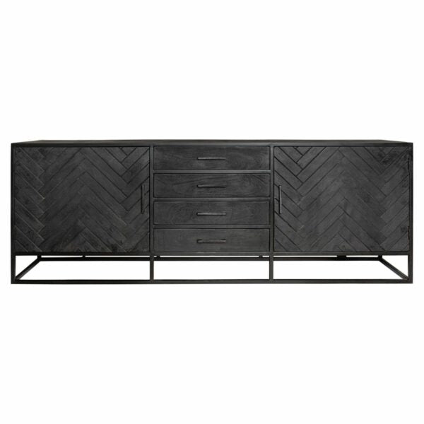 Sideboard New York Schwarz | 210 cm