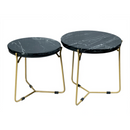 Salontafel Caly Black marble | 45 cm | Set van 2