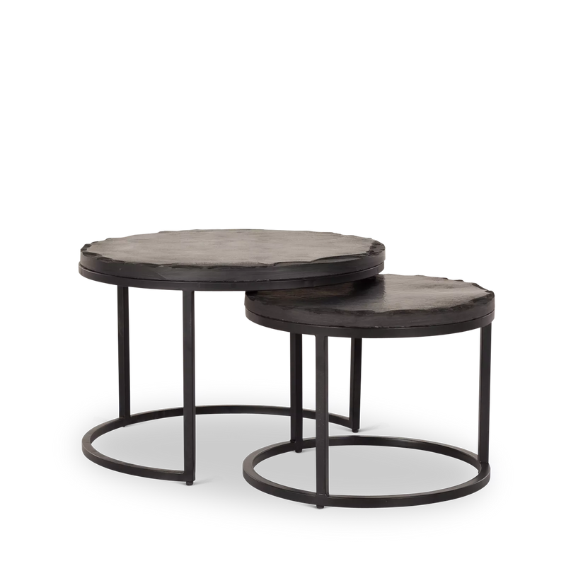 Salontafel Ora Black Kadappa Stone| 60 cm | Set van 2
