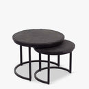 Salontafel Ora Black Kadappa Stone| 60 cm | Set van 2