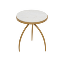 Side table Kay White marble | 40 cm