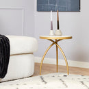 Side table Kay White marble | 40 cm