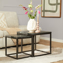 Salontafel Daan Black marble | 50 cm | Set van 2