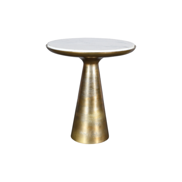 Side table Essy White marble | 45 cm