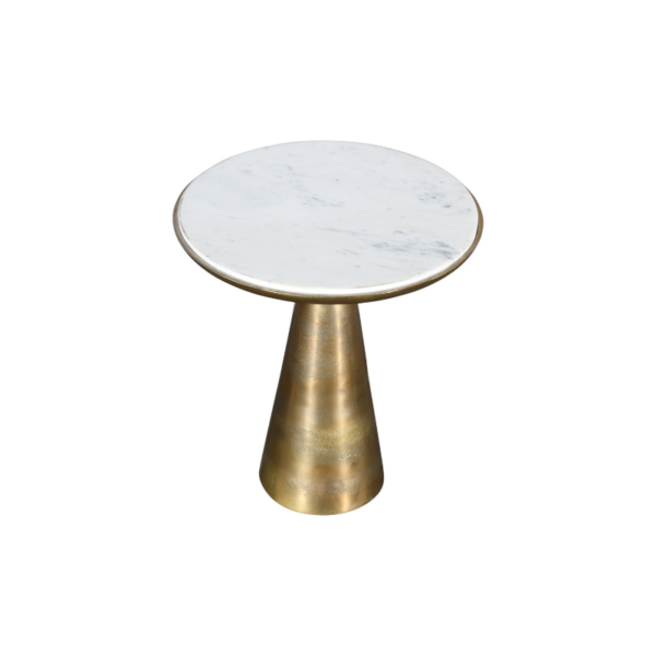 Side table Essy White marble | 45 cm