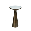 Side table Essy White marble | 38 cm