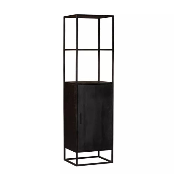 Bookcase Deventer Black 1 door | 55 cm