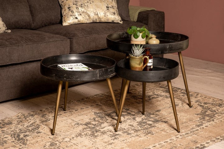 Side table Boaz Black | 60 cm