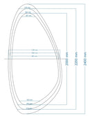 Tafel Drop | 200 cm