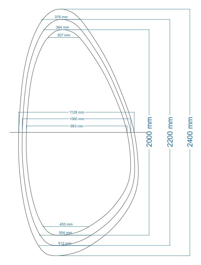 Tafel Drop | 200 cm