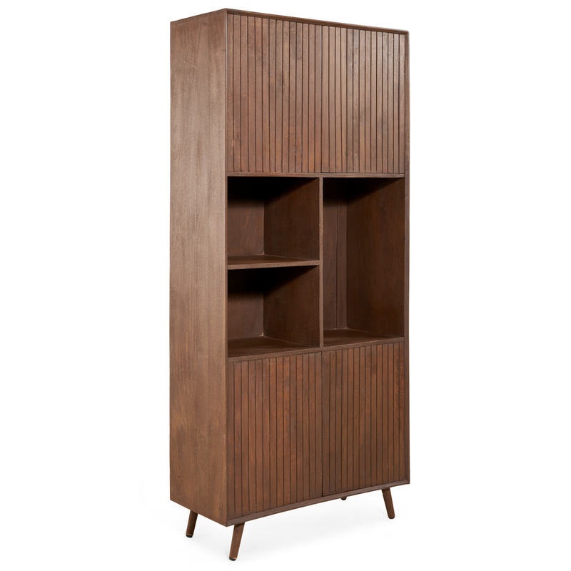 TV cabinet Boaz Black with doors and a drawer | 150 cm