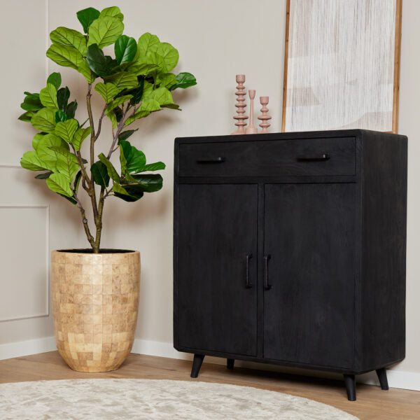 Cabinet cupboard Omaha Black | 100 cm