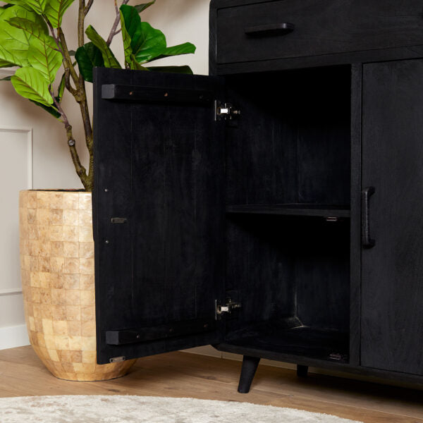 Cabinet cupboard Omaha Black | 100 cm