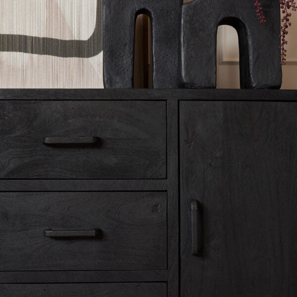 Sideboard Omaha Schwarz | 220 cm