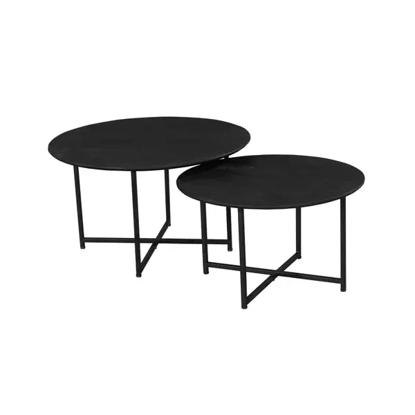 Salontafel Arlington Zwart | 70 cm | Set van 2